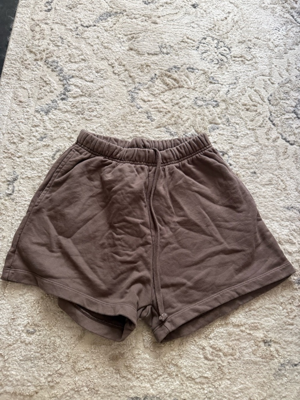 Daily Drills Brown Athletic Elastic-Waist Shorts
